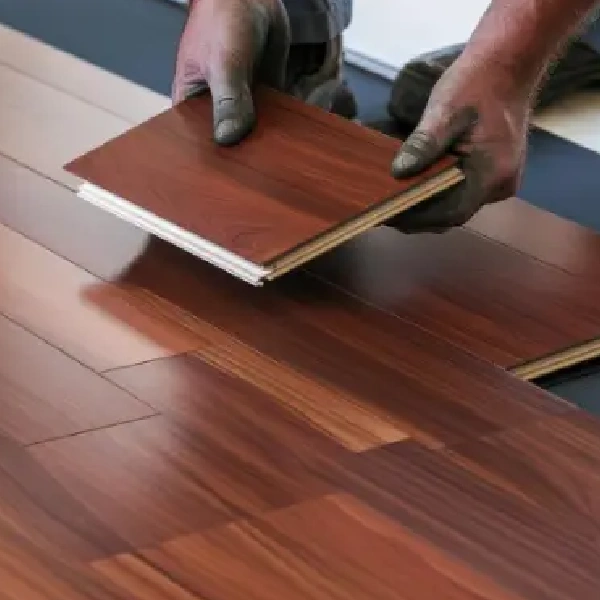 Installing high-pressure laminate flooring planks
